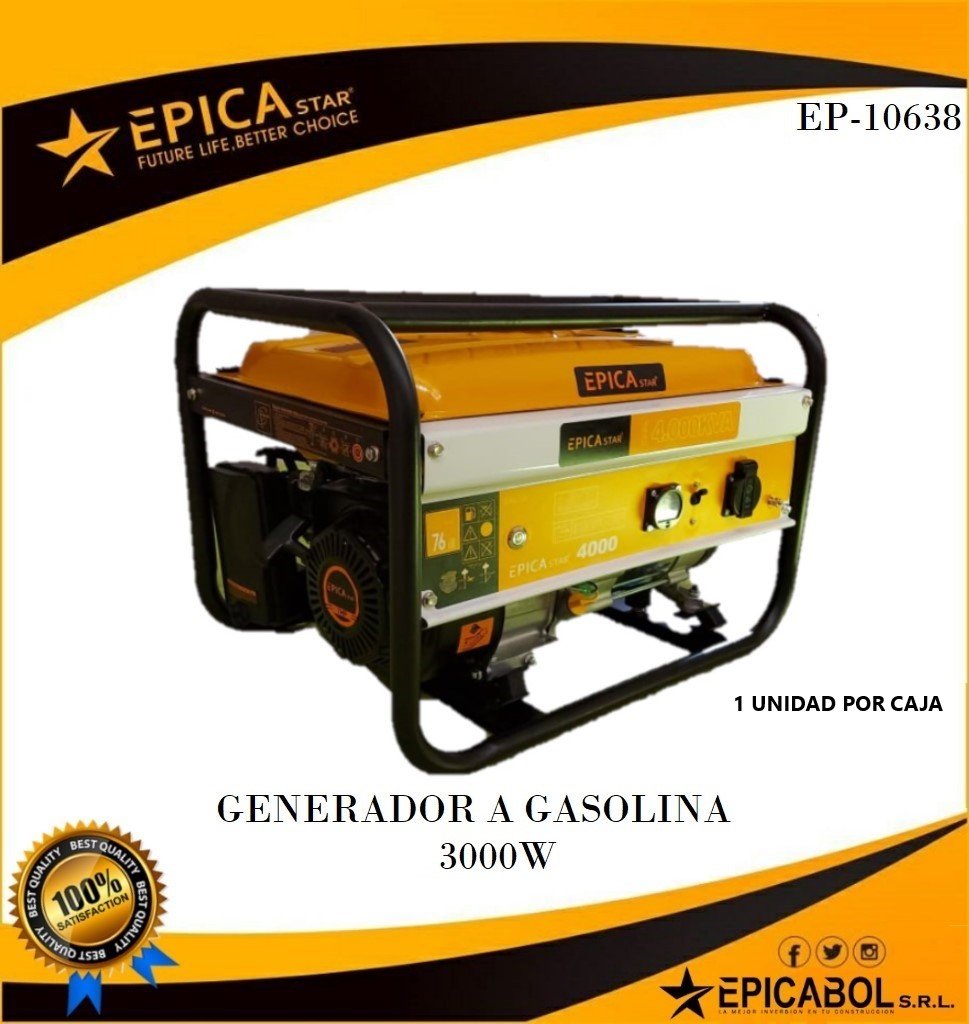 Generador eléctrico a gasolina 3000W
